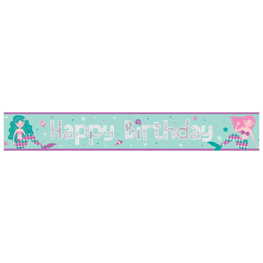 Mermaid Party Foil Banner