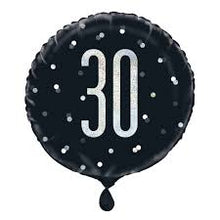 Load image into Gallery viewer, Noir & Silver 30th Birthday Party Set