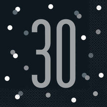 Load image into Gallery viewer, Noir & Silver 30th Birthday Party Set