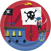 Pirate Party Round Desset Plates 8ct