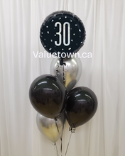 Load image into Gallery viewer, Noir & Silver 30th Birthday Party Set
