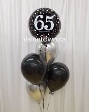 Load image into Gallery viewer, Noir & Silver 65th Birthday Party Set