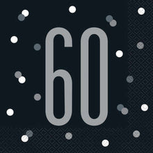 Load image into Gallery viewer, Noir & Silver 60th Birthday Party Set