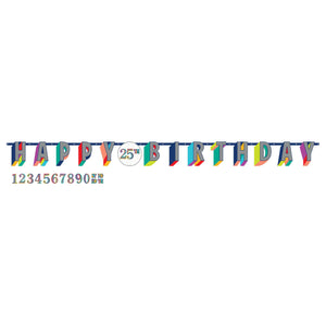 Colorful Birthday Add-An-Age Letter Banner
