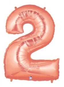 40in Number "2" Foil Balloon - Rose Gold