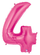 40in Number "4" Foil Balloon - Bright Pink