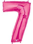40in Number "7" Foil Balloon - Bright Pink