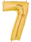40in Number "7" Foil Balloon - Gold