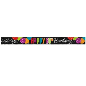 Classic 60th Birthday Foil Banner 12ft