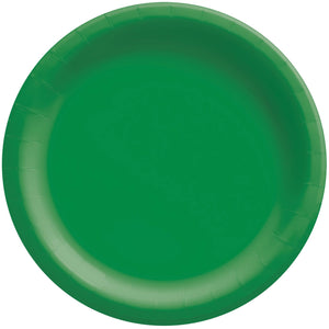 Festive Green Round Dessert Paper Plates