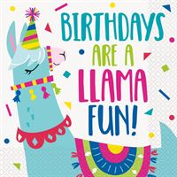 Llama Fun Birthday Luncheon Napkins 16ct