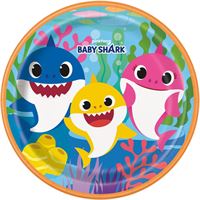 Baby Shark Party Round Dinner Plates