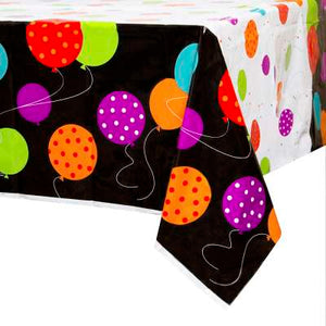 Classic Birthday Party Rectangular Plastic Table Cover 54"x84"