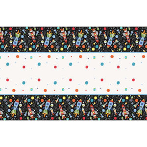 Outer Space Birthday Party Rectangular Plastic Table Cover 54"x84"