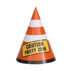 Construction Birthday Party Hats 8ct