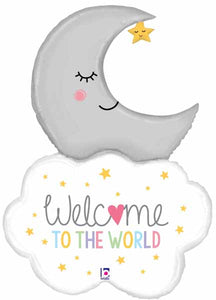 "Welcome TO THE WORLD" Supershape Foil Balloon