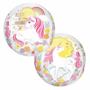 Magical Unicorn Birthday Party Orbz Balloon Packaged