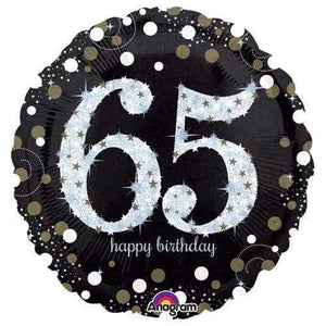Noir & Silver 65th Birthday Party Set