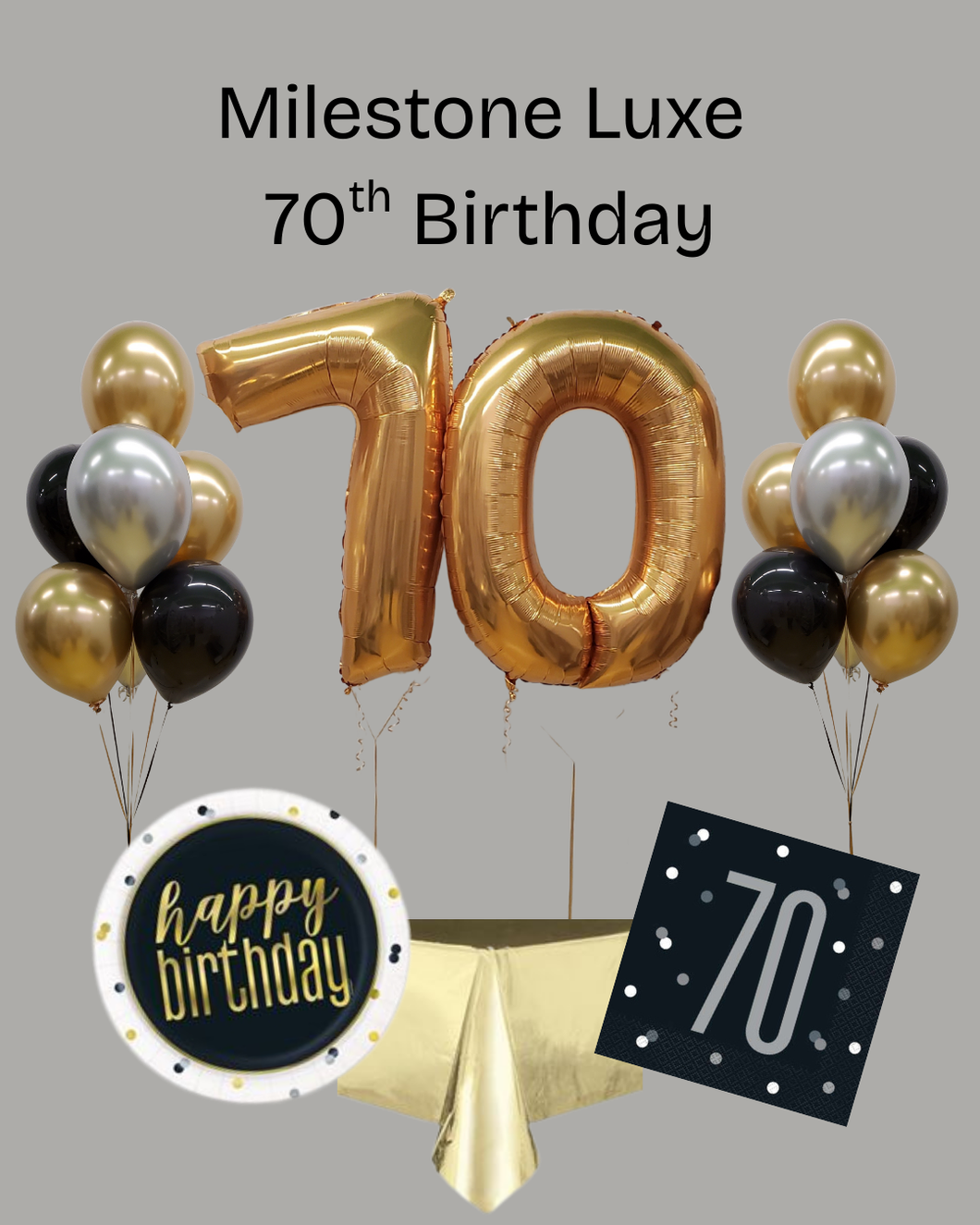 Milestone Luxe 70th Birthday Party Set