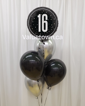 Load image into Gallery viewer, Noir &amp; Silver 16th Birthday Party Set
