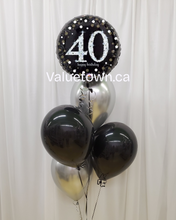 Load image into Gallery viewer, Noir &amp; Silver 40th Birthday Party Set
