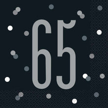 Load image into Gallery viewer, Noir &amp; Silver 65th Birthday Party Set
