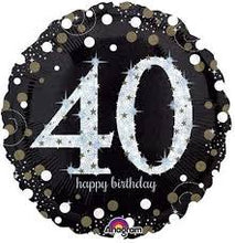 Load image into Gallery viewer, Noir &amp; Silver 40th Birthday Party Set

