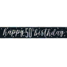Load image into Gallery viewer, Noir &amp; Silver 50th Birthday Party Set
