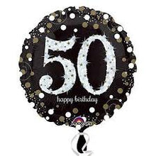 Load image into Gallery viewer, Noir &amp; Silver 50th Birthday Party Set

