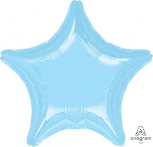18" Light Blue Star Shaped Foil Balloon