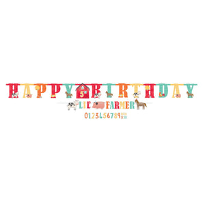 Barnyard Farm Birthday Personalized Letter Banner Kit