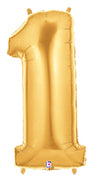 40in Number "1" Foil Balloon - Gold