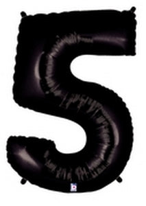 40in Number "5" Foil Balloon - Black