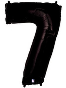 40in Number "7" Foil Balloon - Black