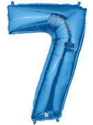40in Number "7" Foil Balloon - Royal Blue