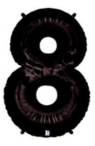 40in Number "8" Foil Balloon - Black