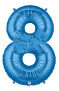 40in Number "8" Foil Balloon - Royal Blue