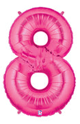 40in Number "8" Foil Balloon - Bright Pink