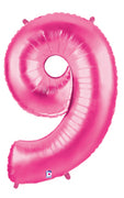40in Number "9" Foil Balloon - Bright Pink