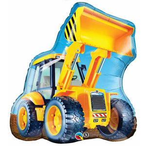 Construction Excavator Birthday Party Supershape Foil Balloon