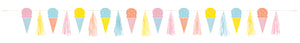 Pastel Ice Cream Party Garland with Tassels