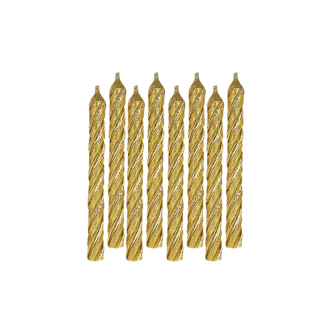 Gold Spiral Candles