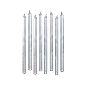 Silver Mini Taper Candles