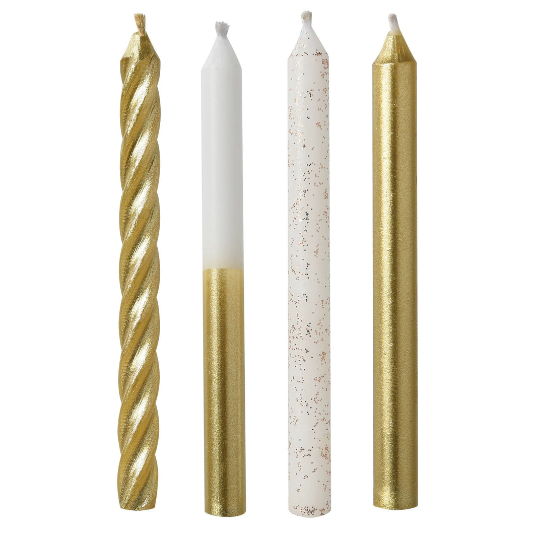 Gold and White Assorted Candles