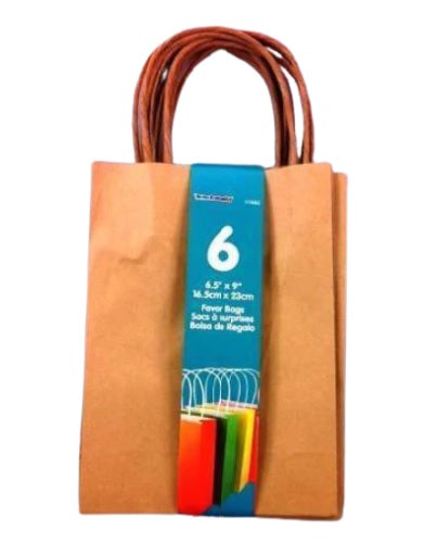 6ct Kraft Paper Bags