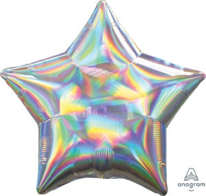 18" Iridescent Star Shaped Foil Balloon