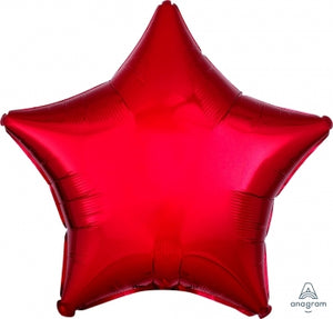 18" Red Star Shaped Foil Balloon