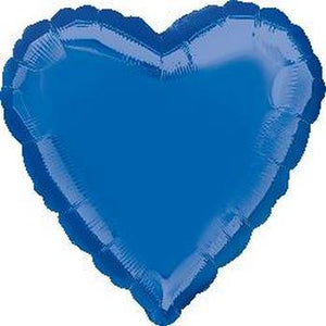 18" Royal Blue Heart Shaped Foil Balloon