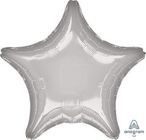 18" Silver Star Shaped Foil Balloon