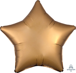 18" Satin Gold Star Shaped Foil Balloon